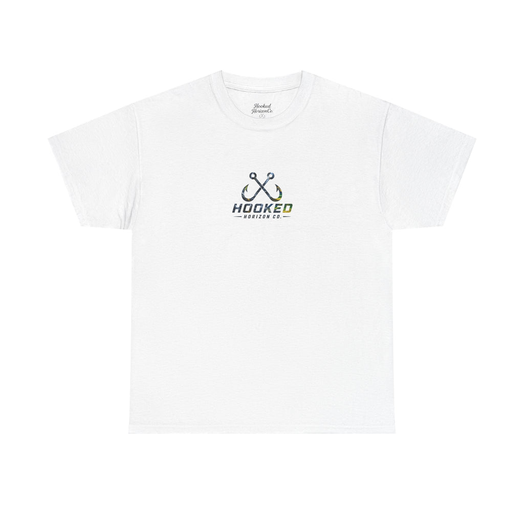 Mahi Mahi Hooked Horizon Co Tee—Ocean Graphic Tee — "Beloved" Ray Design