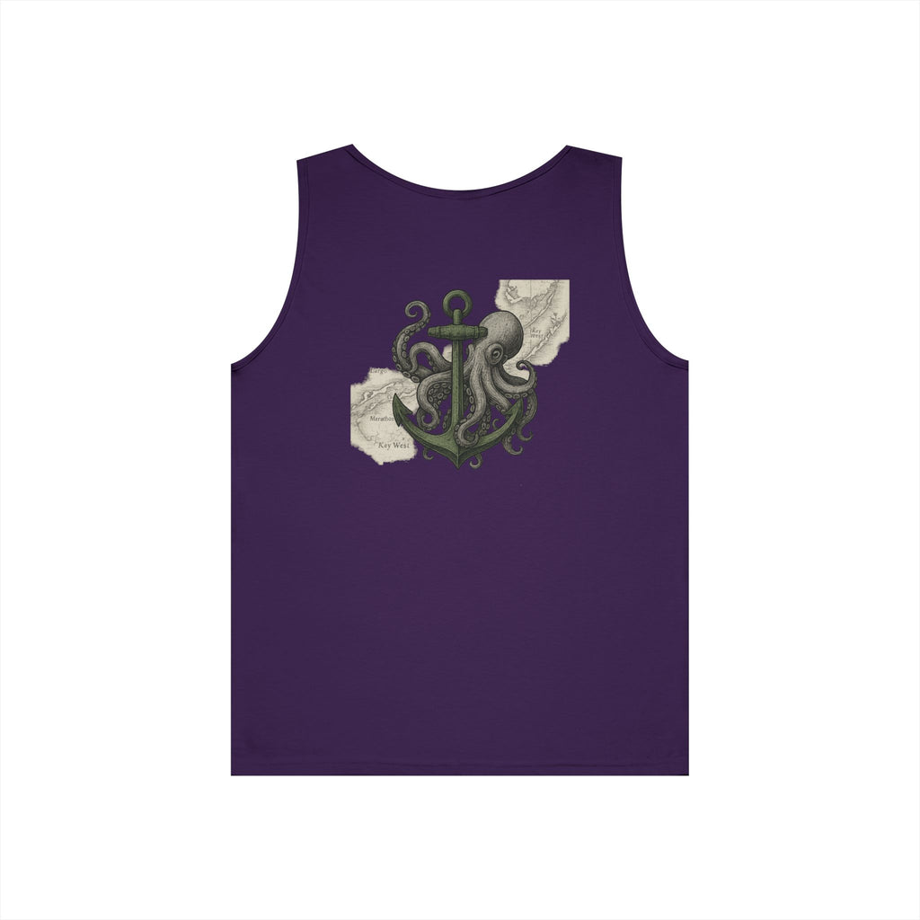 Octopus & Anchor Deep Drift Octopus Graphic Tank Top, Summer Beach Wear, Unisex Tank, Gift for Ocean Lovers, Nautical Tees, Camping Apparel