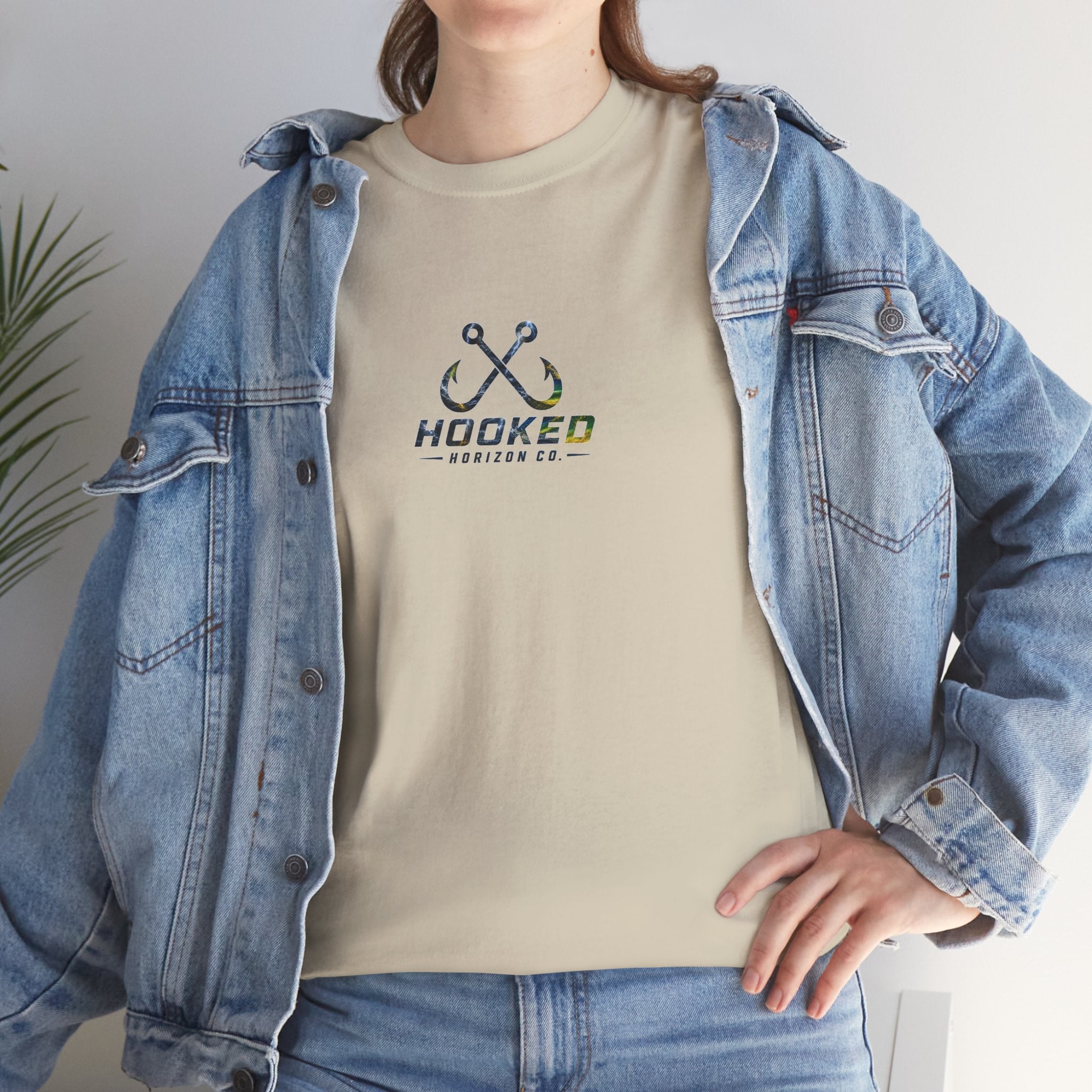 Mahi Mahi Hooked Horizon Co Tee—Ocean Graphic Tee — "Beloved" Ray Design