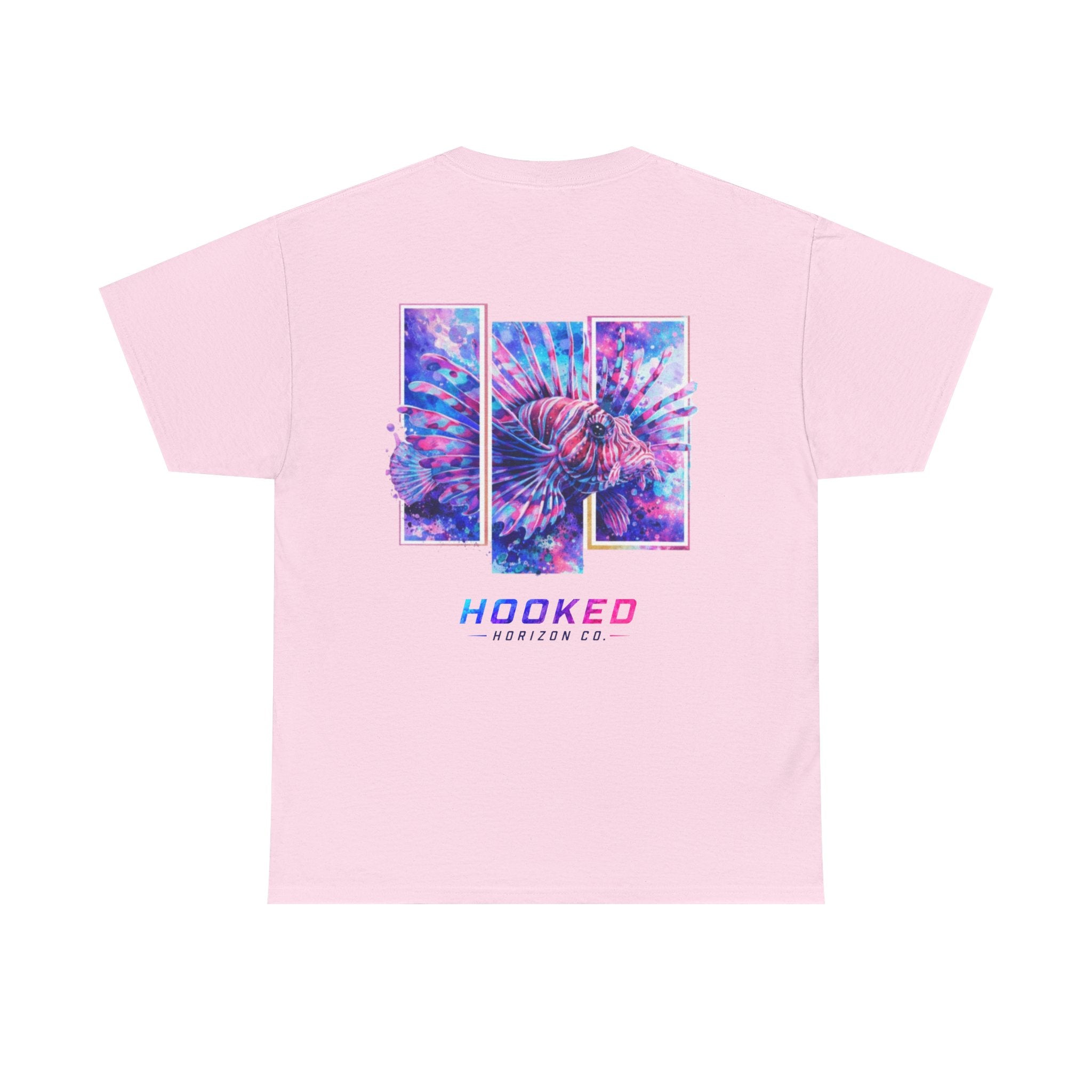 Lion Fish Hooked Horizon Co Tee—Ocean Graphic Tee — "Beloved" Ray Design