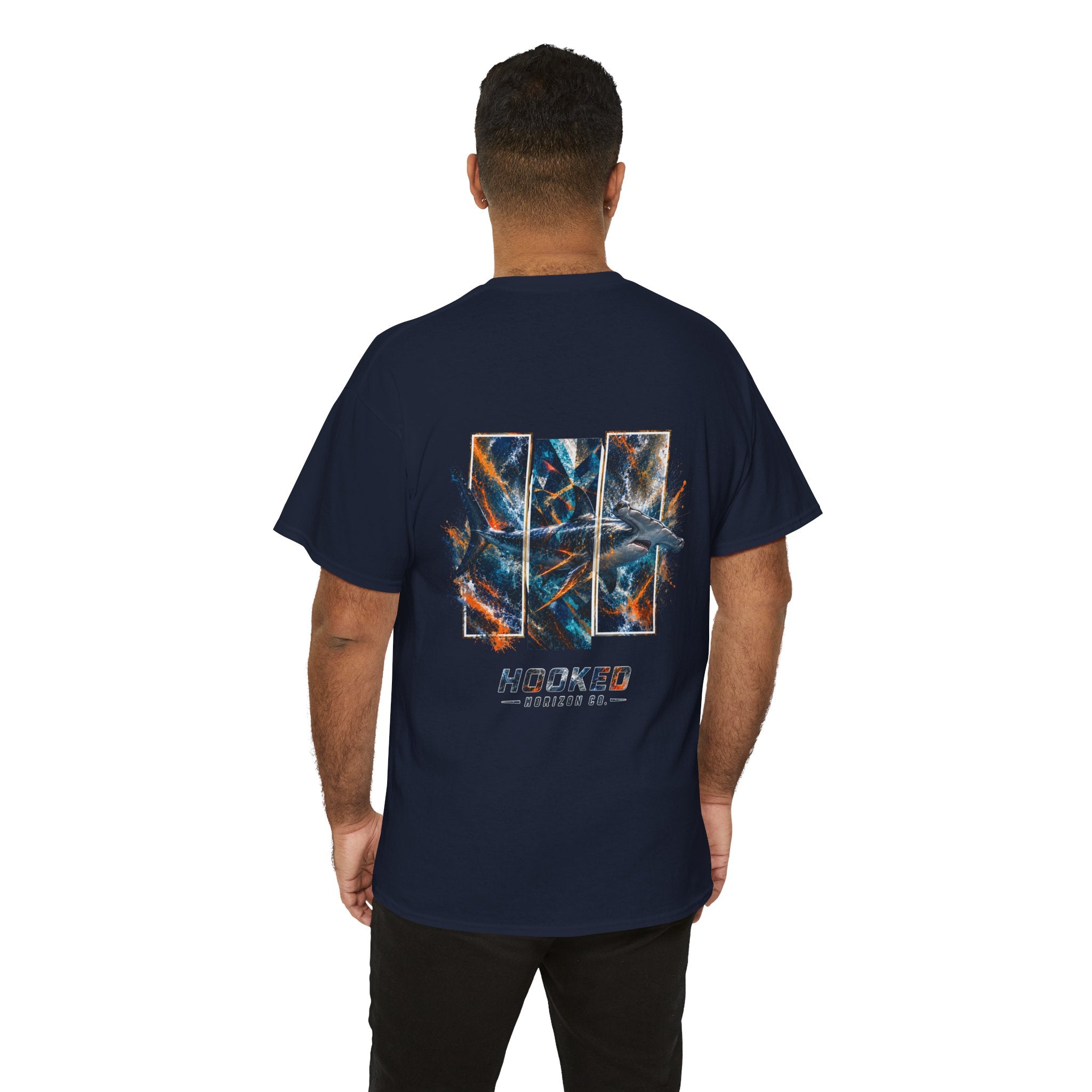 Hammer Head Hooked Horizon Co Tee—Ocean Graphic Tee — "Beloved" Ray Design