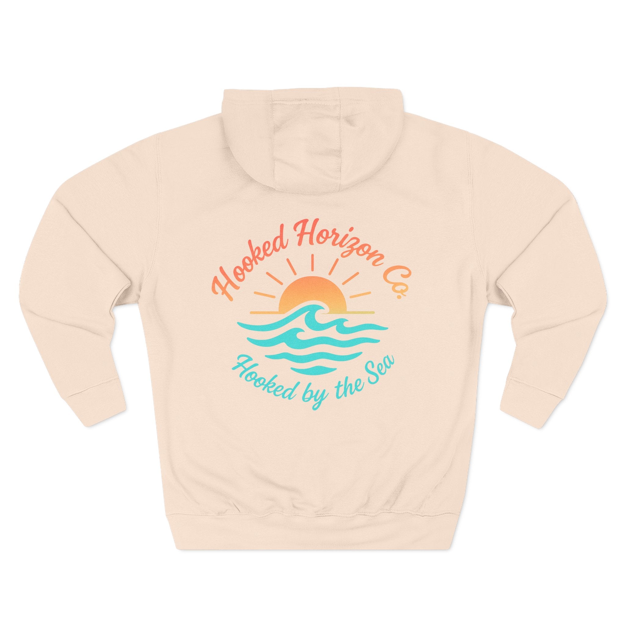 Wave & Sun Deep Drift– "Hooked By The Sea" Hooked Horizon Co. Unisex Hoodie for Ocean Lovers, Nautical Fashion, Cool Weather Gear, Everyday Comfort, Perfect Gift