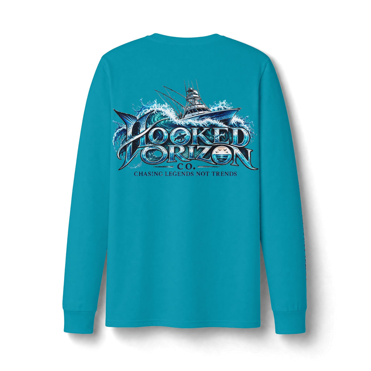 Fishing Boat Wave Dri-Power Long Sleeve T-Shirt