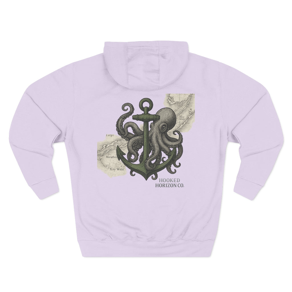 Octopus & Anchor Deep Drift — Hooked Horizon Co. Neon Fishing Hoodie – "Chase the Horizon, Hook the Legend" Graphic