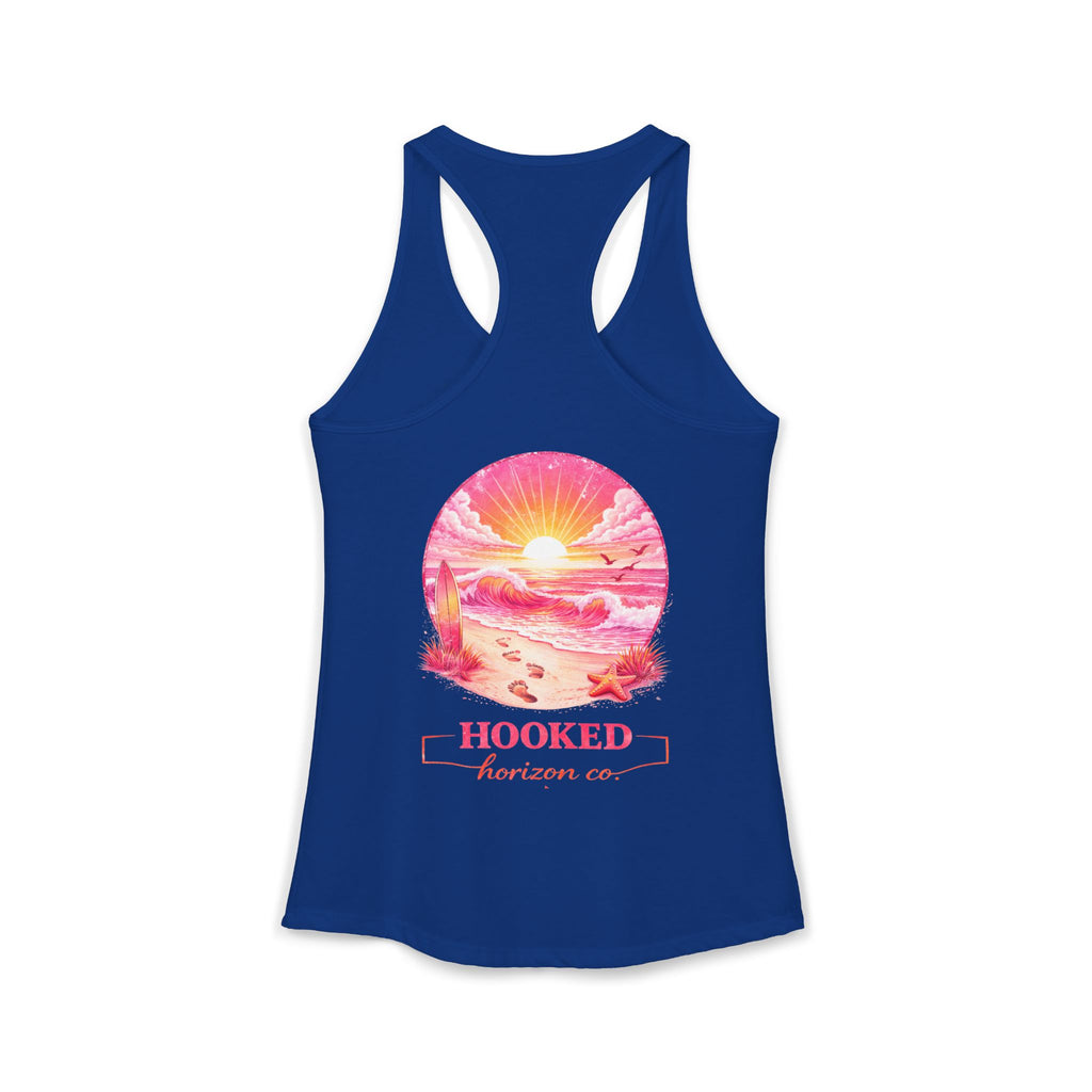 Pink Sunset Hooked Horizon Co. Tank– Gifts for Ocean Lovers, Nautical Fashion, Everyday Comfort, Perfect Gift for Her