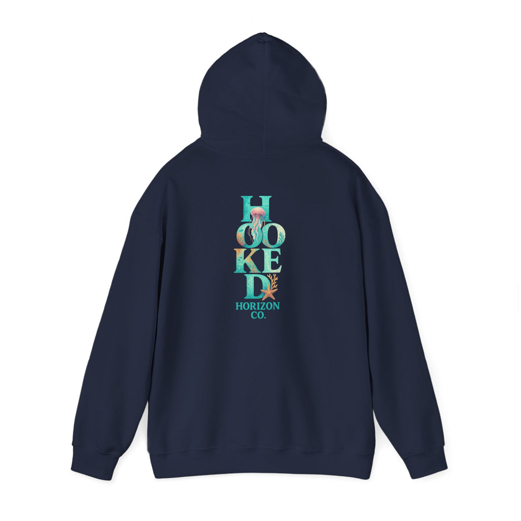 Neon Turtle Deep Drift Hooked Horizon Co. Unisex Heavy Blend™ Hooded Sweatshirt