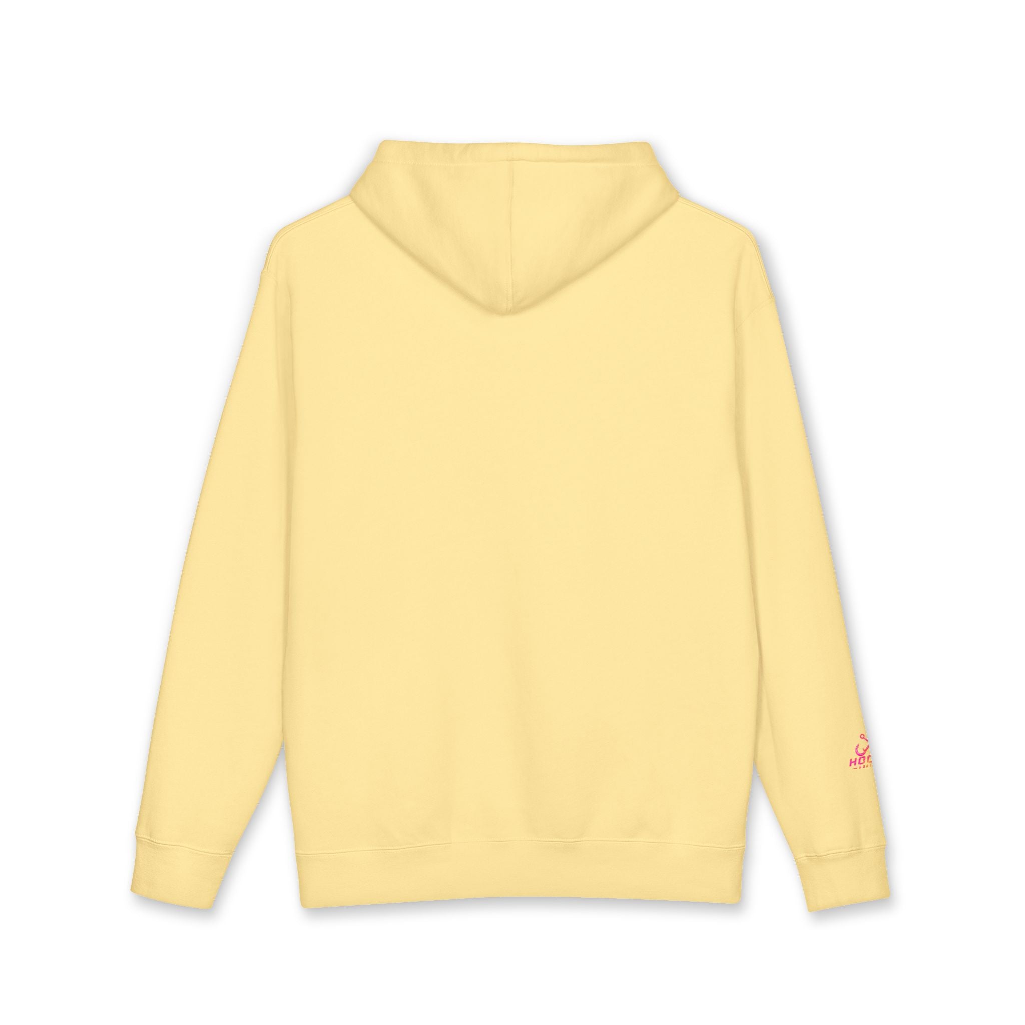 Hot Pink & Peach Hooked Horizon Co. — Fishing Back Graphic Hoodie, Multiple Color Variations