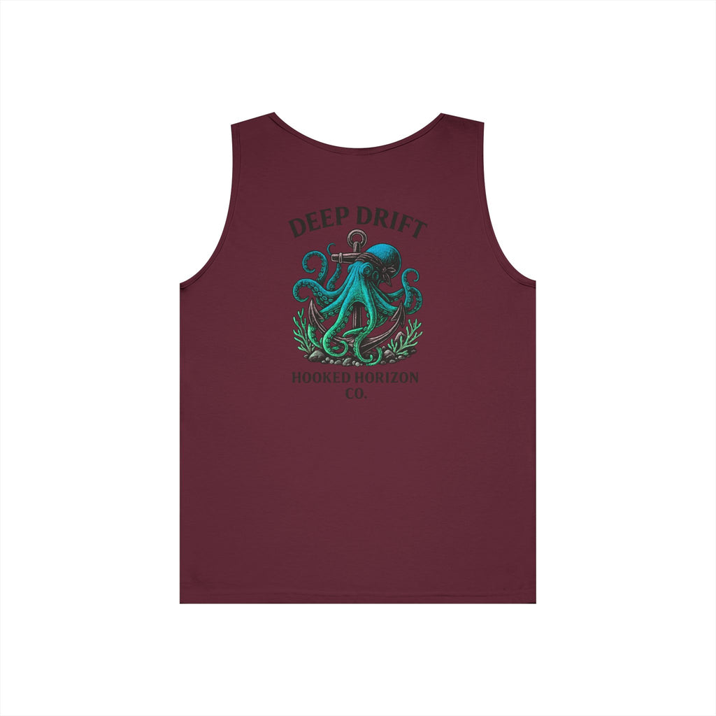 Deep Drift Octopus Graphic Tank Top, Summer Beach Wear, Unisex Tank, Gift for Ocean Lovers, Nautical Tees, Camping Apparel