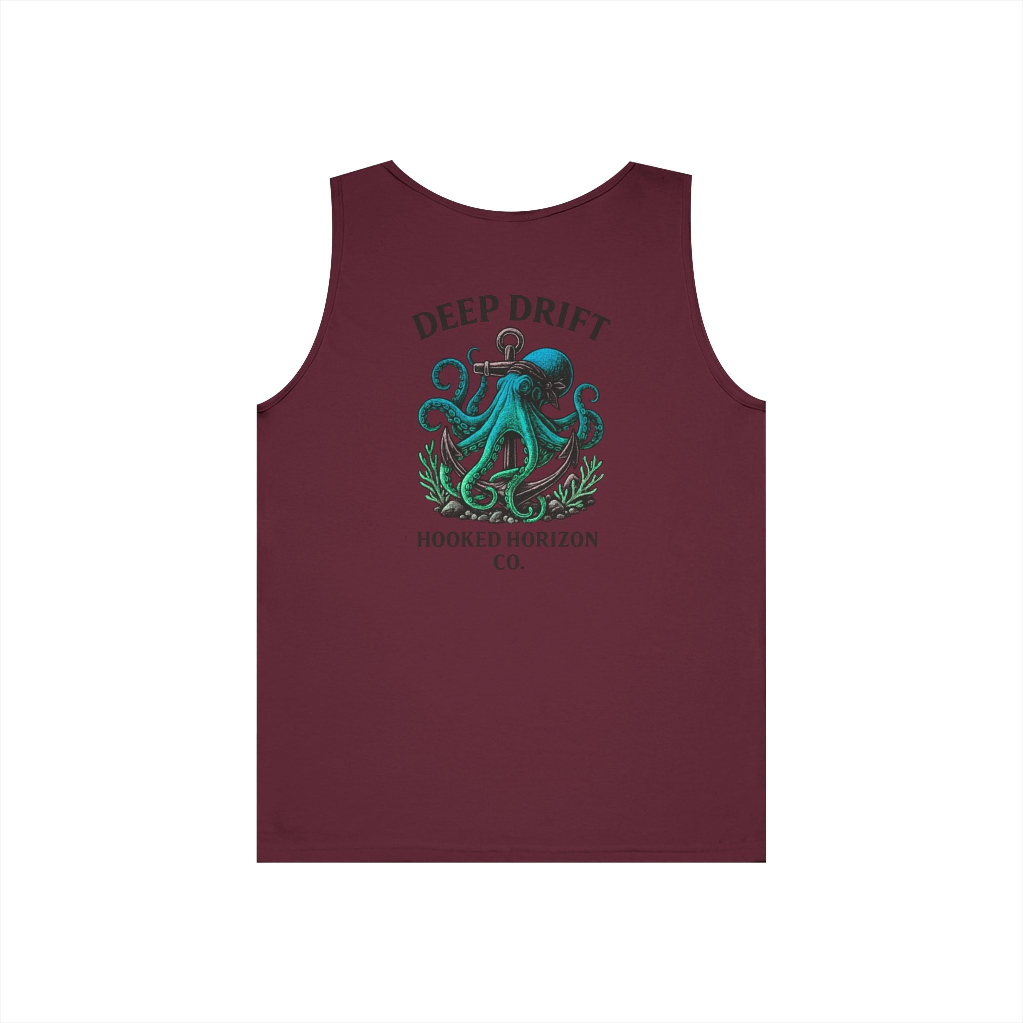 Deep Drift Octopus Graphic Tank Top, Summer Beach Wear, Unisex Tank, Gift for Ocean Lovers, Nautical Tees, Camping Apparel