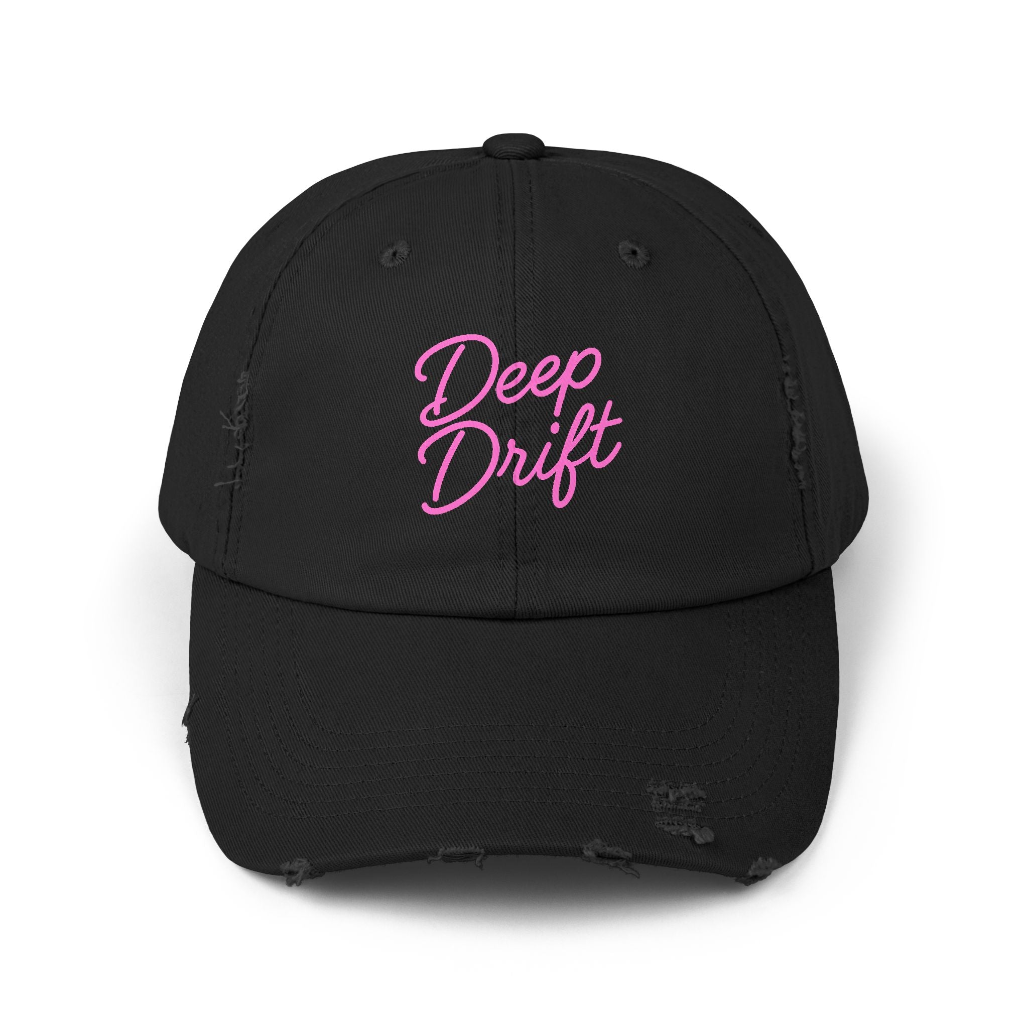Deep Drift Pink Hooked Horizon Co.  Hat Unisex Distressed Cap - Casual Chic Hat, Perfect for Outdoor Adventures, Gifts for Him/Her, Vintage Style, Everyday Wear