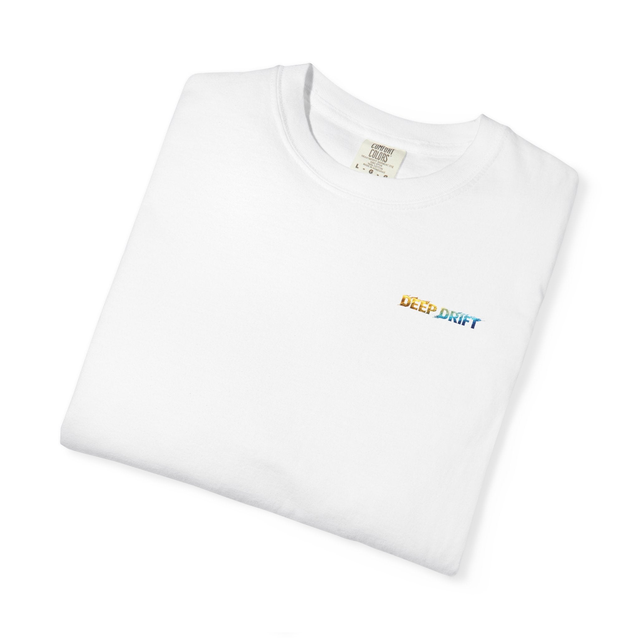 Gold & Blue Tarpon Hooked Horizon Co. — Deep Drift Fishing Graphicishing Tee for Angler Lovers, Shark Lovers, Ocean Tee