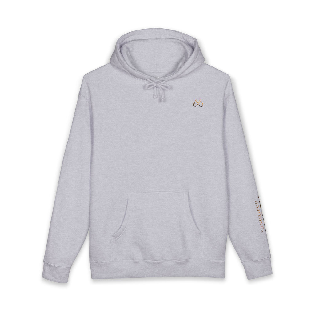 Grouper Hoodie Hooked Horizon Co. — Fishing Back Graphic Hoodie, Multiple Color Variations