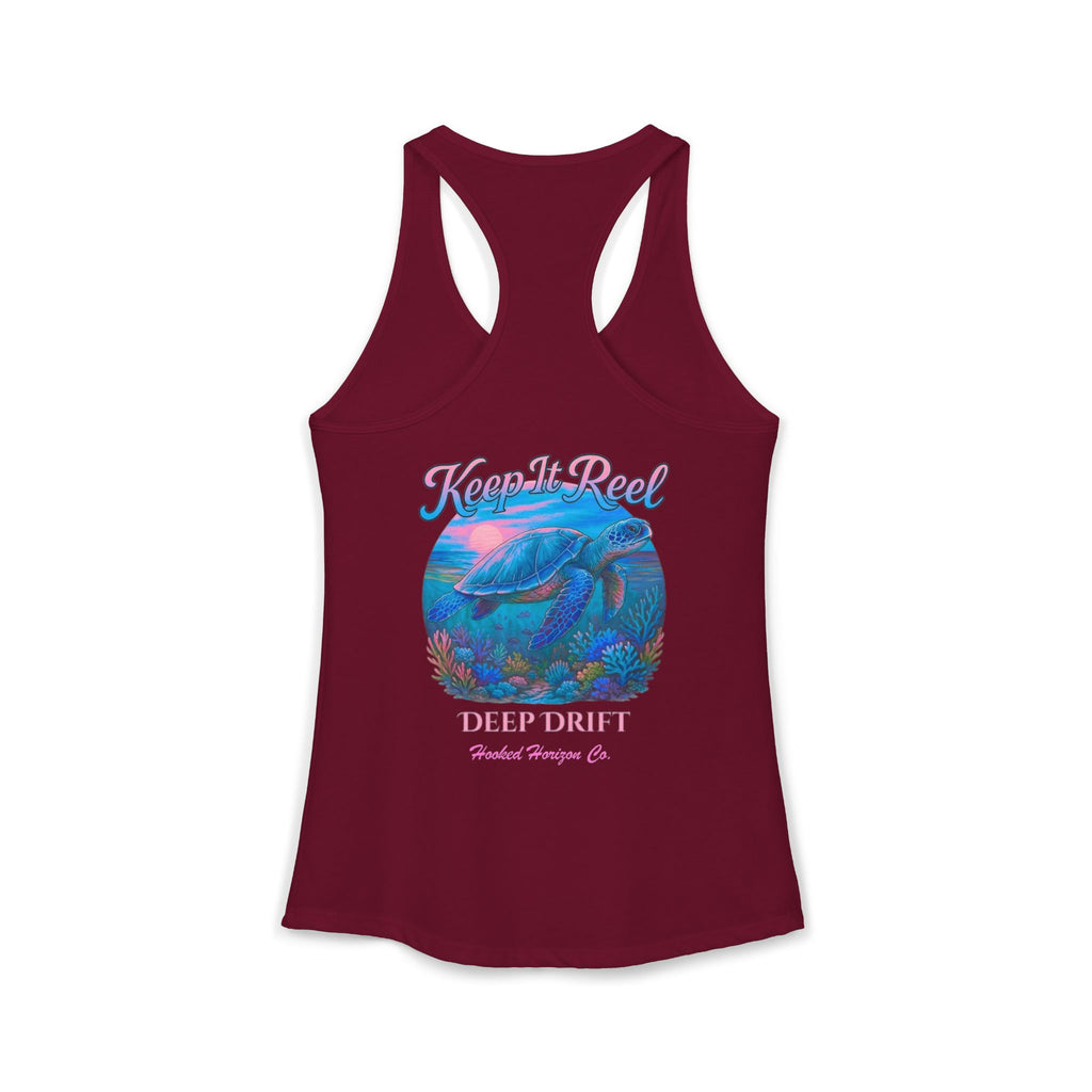 Turtle " Keep It Reel" Deep Drift– Hooked Horizon Co. Gifts for Ocean Lovers, Nautical Fashion, Everyday Comfort, Perfect Gift for Her