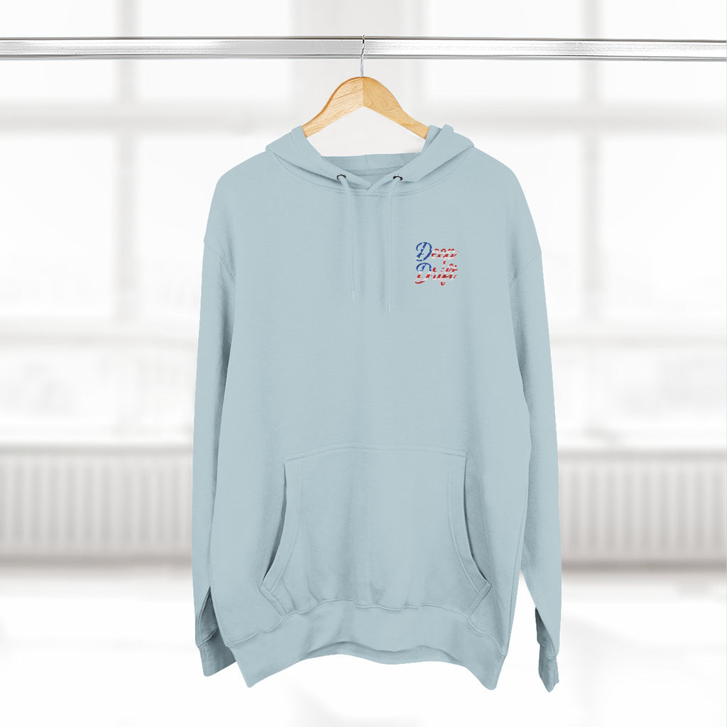 USA Deep Drift — Hooked Horizon Co. Neon Fishing Hoodie – "Chase the Horizon, Hook the Legend" Graphic