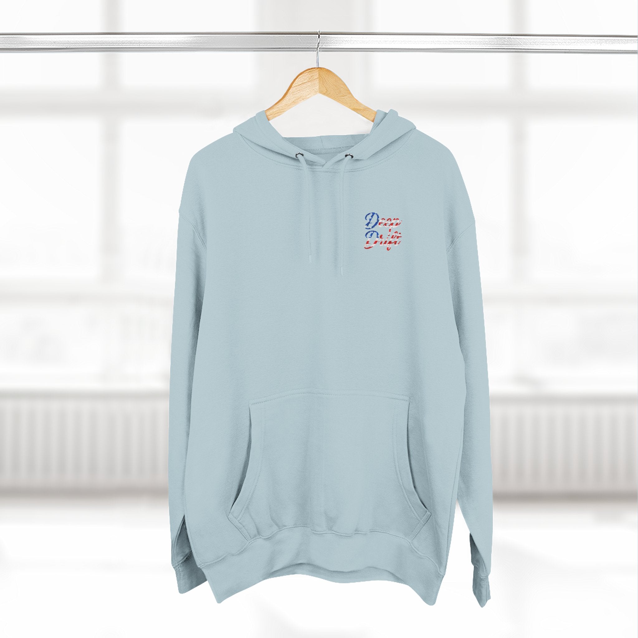 USA Deep Drift — Hooked Horizon Co. Neon Fishing Hoodie – "Chase the Horizon, Hook the Legend" Graphic