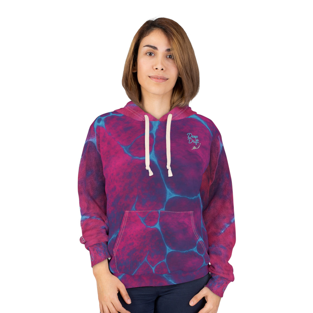 Magenta & Turquoise Shark No Bull. All Bite Fishing Hoodie — Deep Drift Fishing,  Hooked Horizon Co. Neon Ombre Pullover