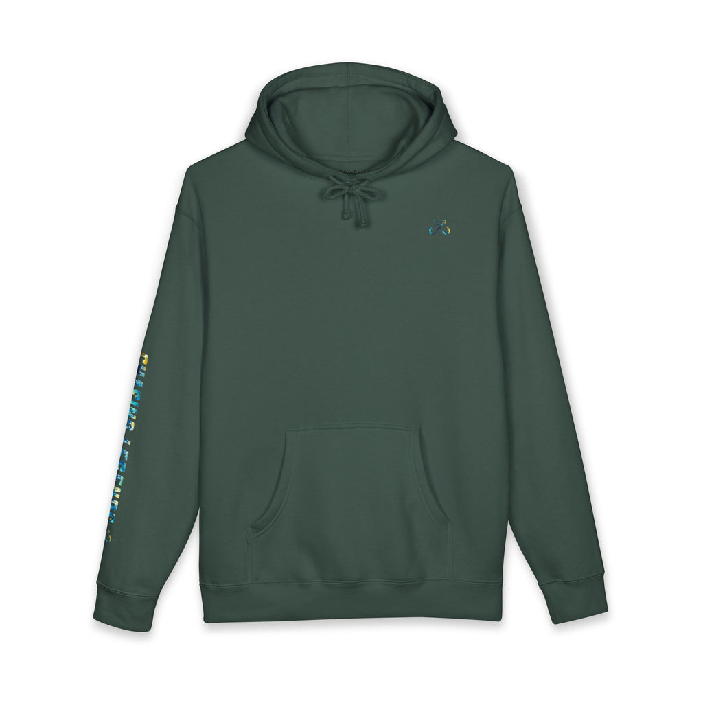 Bull Shark Hoodie Hooked Horizon Co. — Fishing Back Graphic Hoodie, Multiple Color Variations