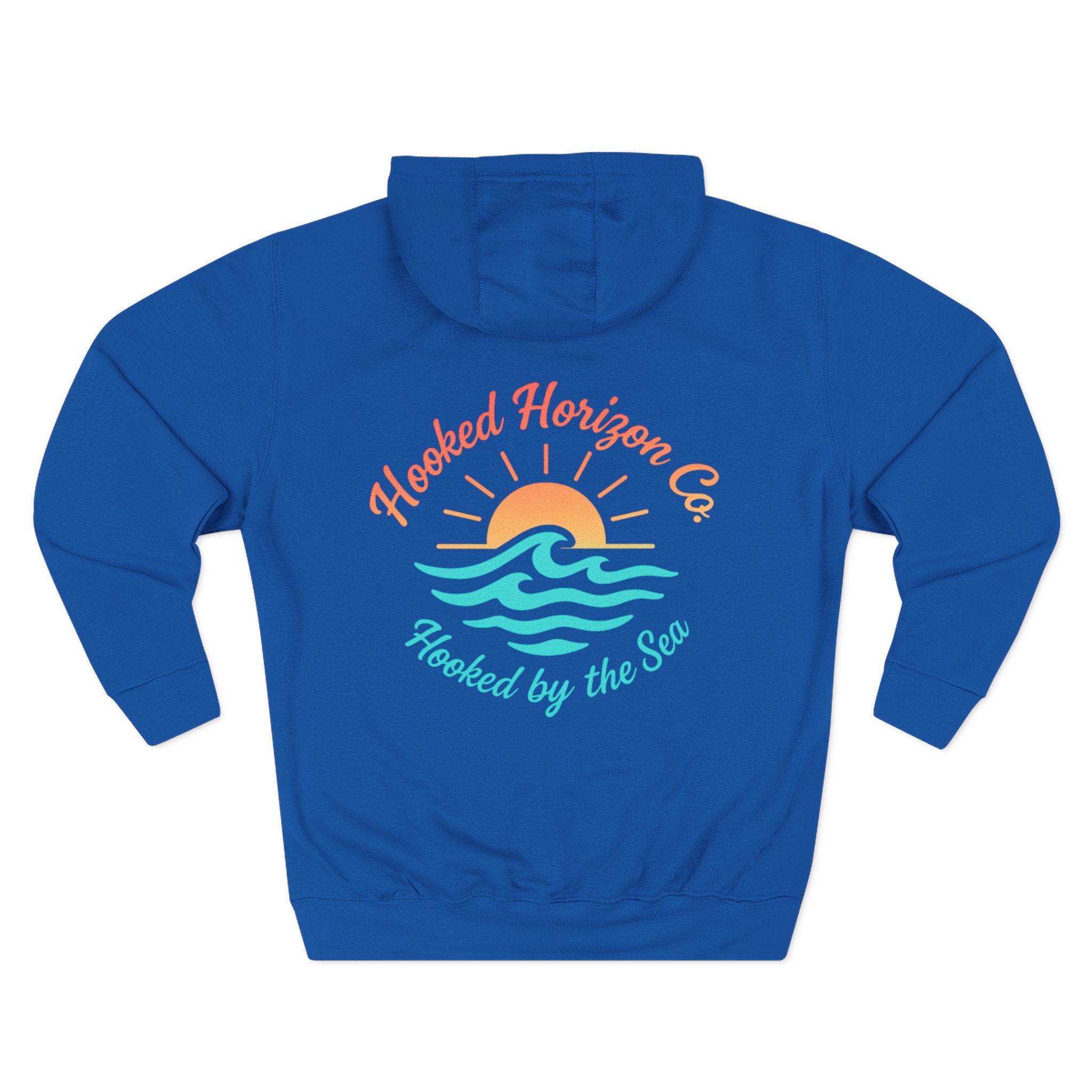 Wave & Sun Deep Drift– "Hooked By The Sea" Hooked Horizon Co. Unisex Hoodie for Ocean Lovers, Nautical Fashion, Cool Weather Gear, Everyday Comfort, Perfect Gift