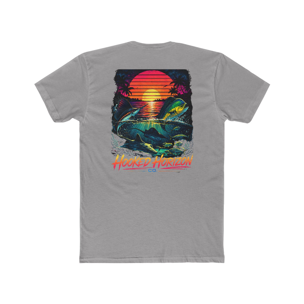 Hooked Horizon Co.  Sunset Fishing T-Shirt— Multiple Color Variations