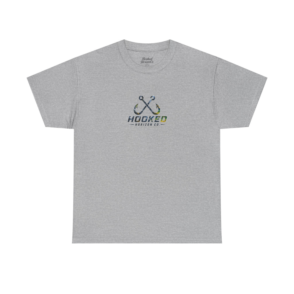 Mahi Mahi Hooked Horizon Co Tee—Ocean Graphic Tee — "Beloved" Ray Design