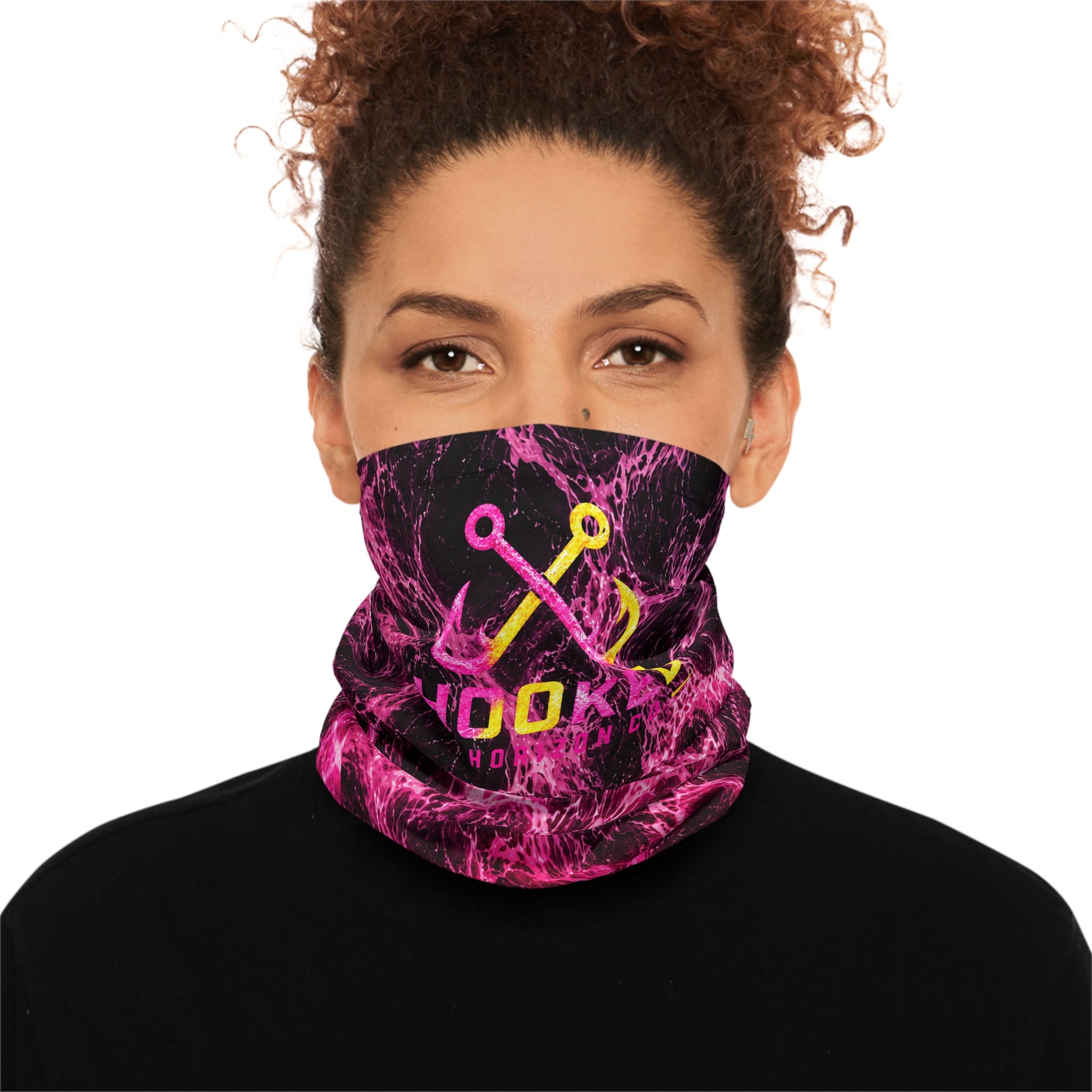 Pink Lightning Wave — Hooked Horizon Co.  UV Gaiter Fishing Logo
