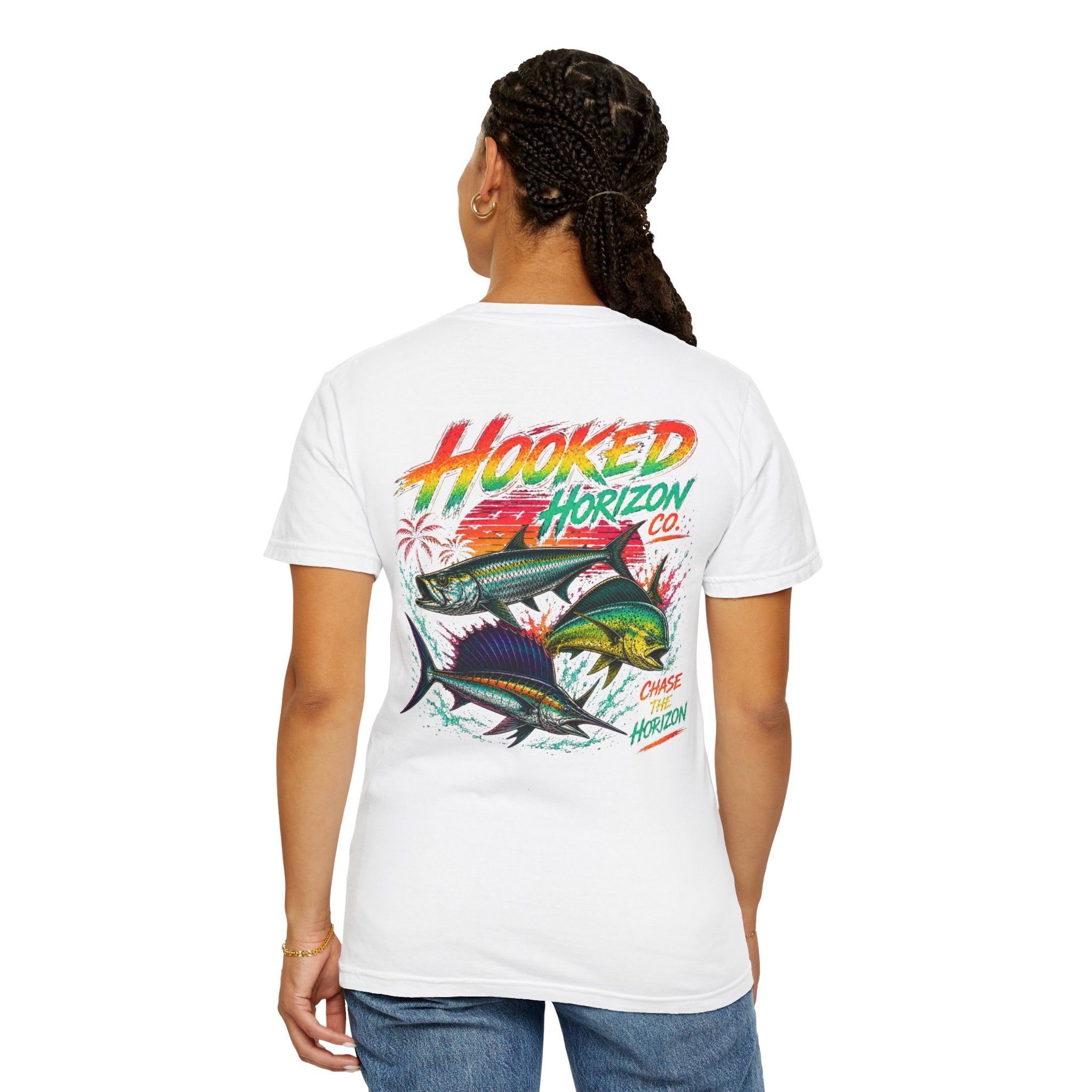 Retro 80s Tripple Fish Fishing Tee — Hooked Horizon Co.  Angler Gifts Ocean Lover Gifts