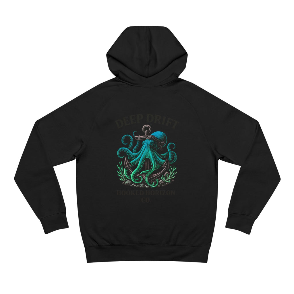 Octopus Art Unisex Hoodie, Deep Drift Hoodie, Nautical Theme Gift, Sea Lover Clothing, Unique Graphic Sweatshirt