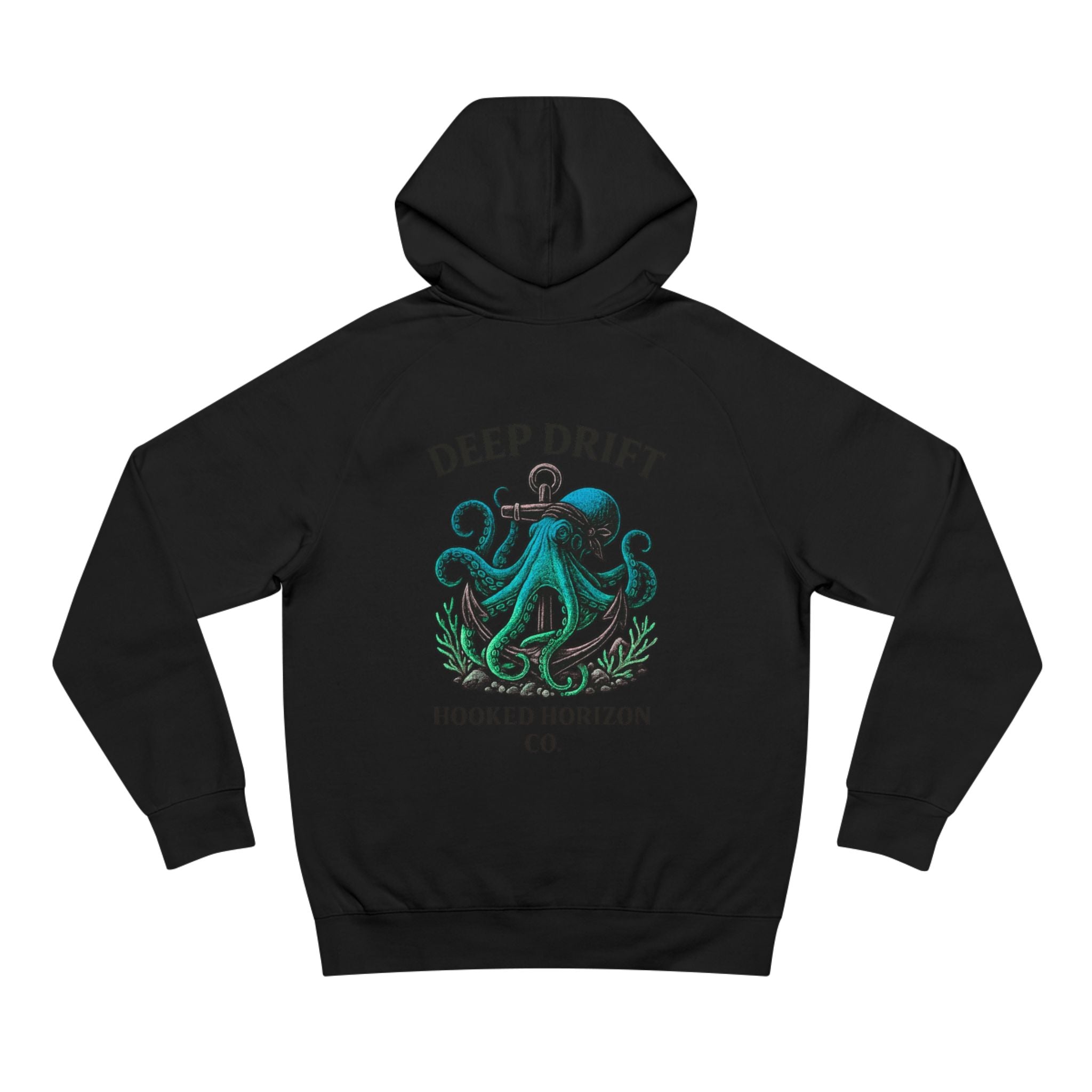 Octopus Art Unisex Hoodie, Deep Drift Hoodie, Nautical Theme Gift, Sea Lover Clothing, Unique Graphic Sweatshirt