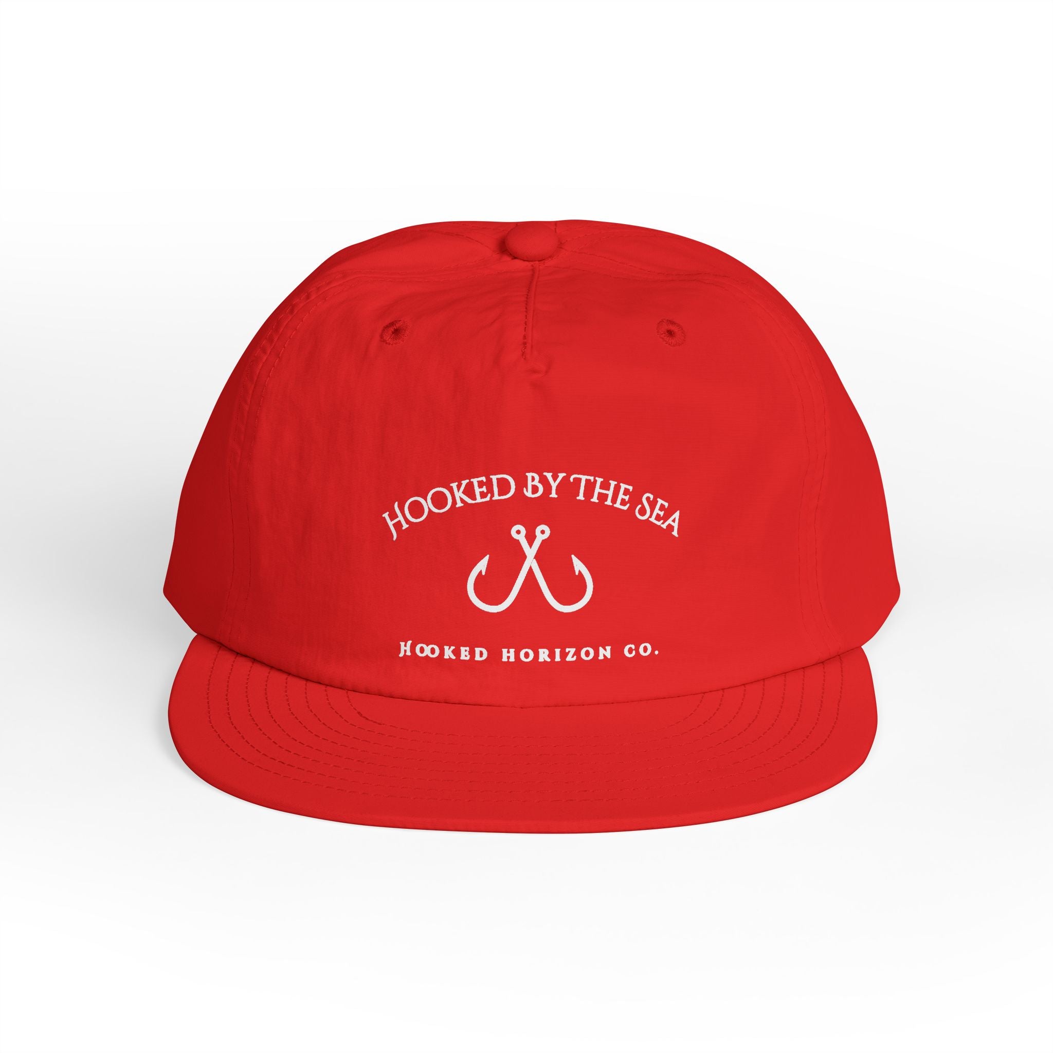 Quick Dry Surf Cap Hooked Horizon Co. — Light Weight, Multiple Color Variations Beachy Vibes Snapback Hat for Surf Lovers, Summer Fashion, Ocean Enthusiasts, Gift for Surfers, Vacation Style