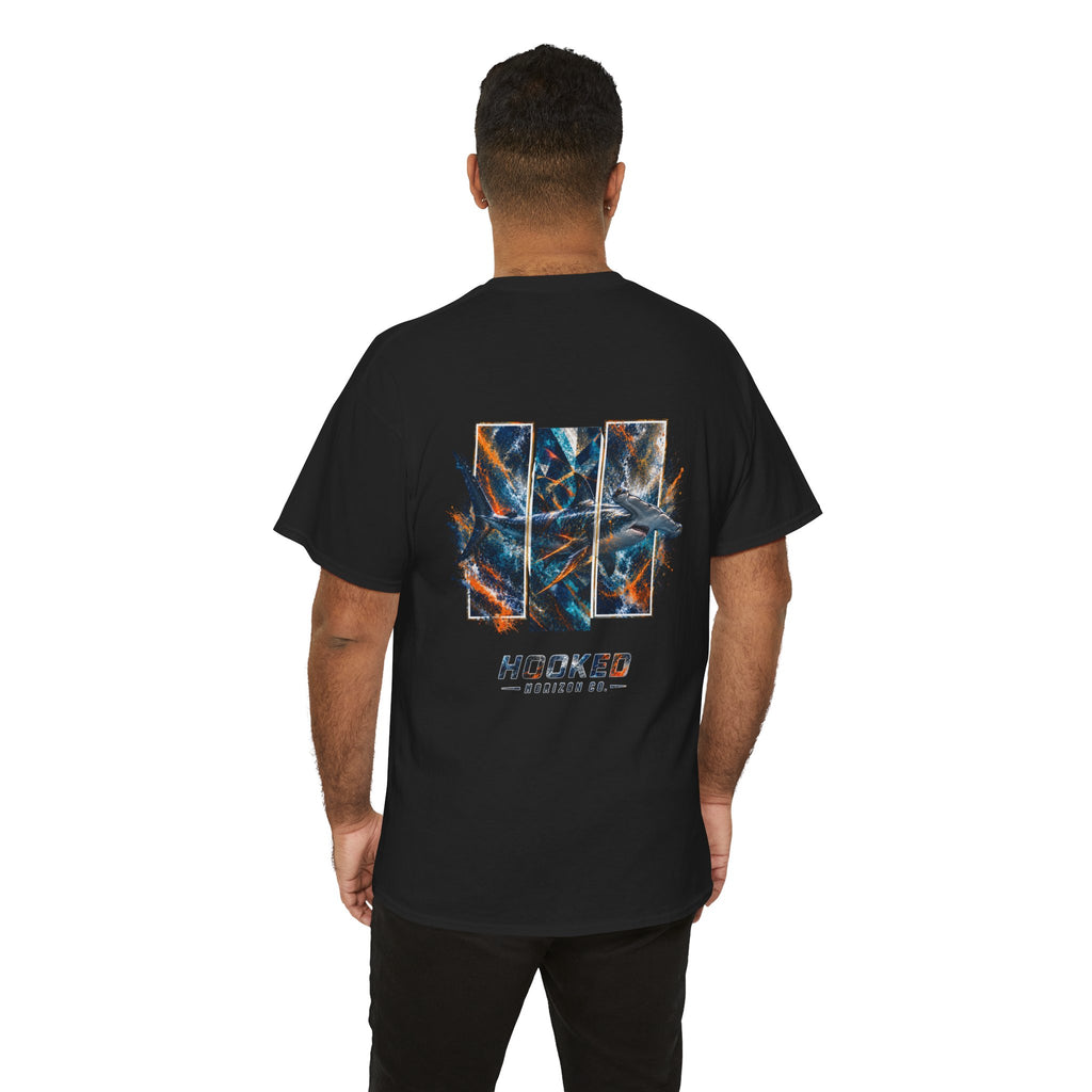 Hammer Head Hooked Horizon Co Tee—Ocean Graphic Tee — "Beloved" Ray Design