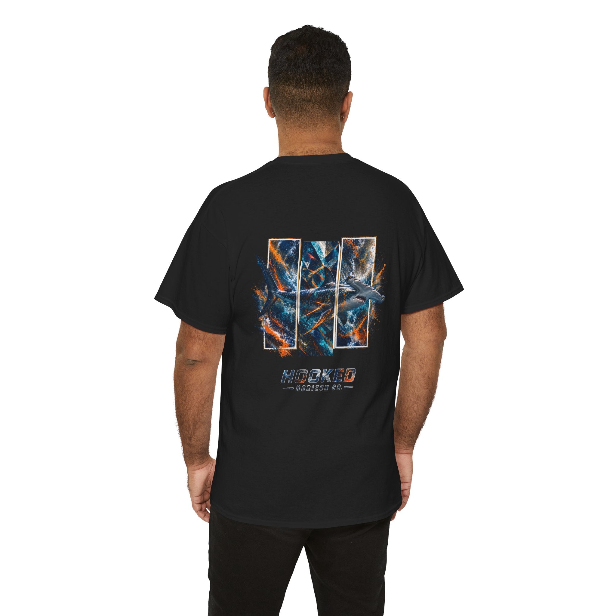 Hammer Head Hooked Horizon Co Tee—Ocean Graphic Tee — "Beloved" Ray Design