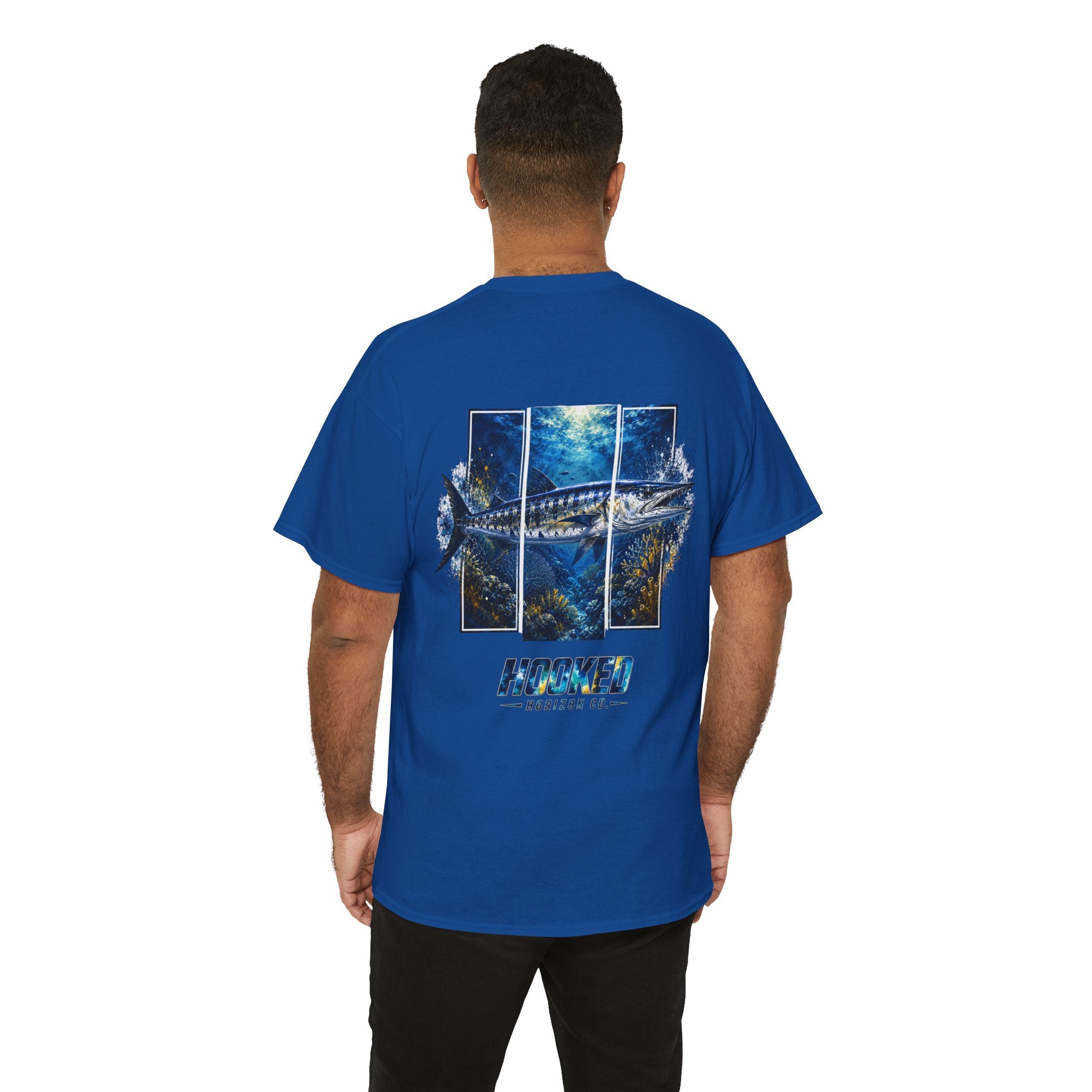 Barracuda Hooked Horizon Co Tee—Ocean Graphic Tee — "Beloved" Ray Design