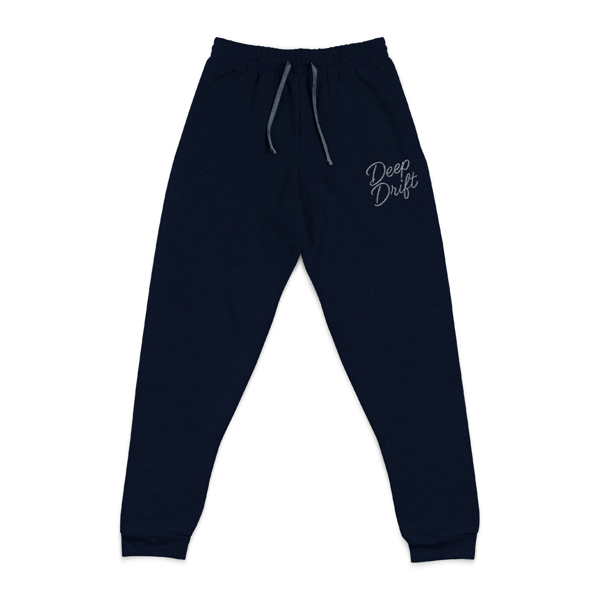Grey Deep Drift Embroidered 'Bone Daddy' Grey Joggers — Casual Comfort Sweatpants