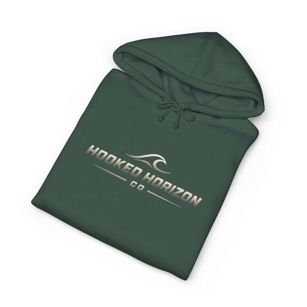 Wave Hoodie Hooked Horizon Co. — Fishing Back Graphic Hoodie, Multiple Color Variations