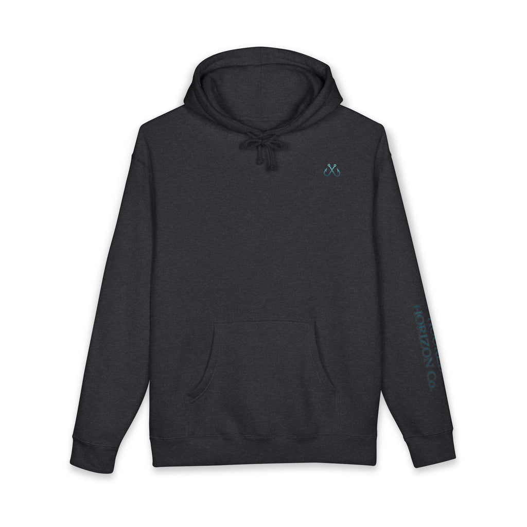 Manta Ray Hoodie Hooked Horizon Co. — Fishing Back Graphic Hoodie, Multiple Color Variations