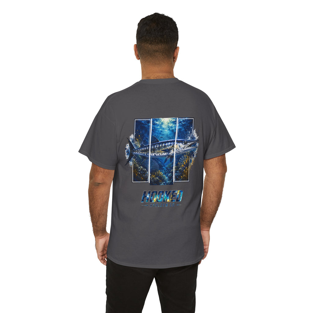 Barracuda Hooked Horizon Co Tee—Ocean Graphic Tee — "Beloved" Ray Design