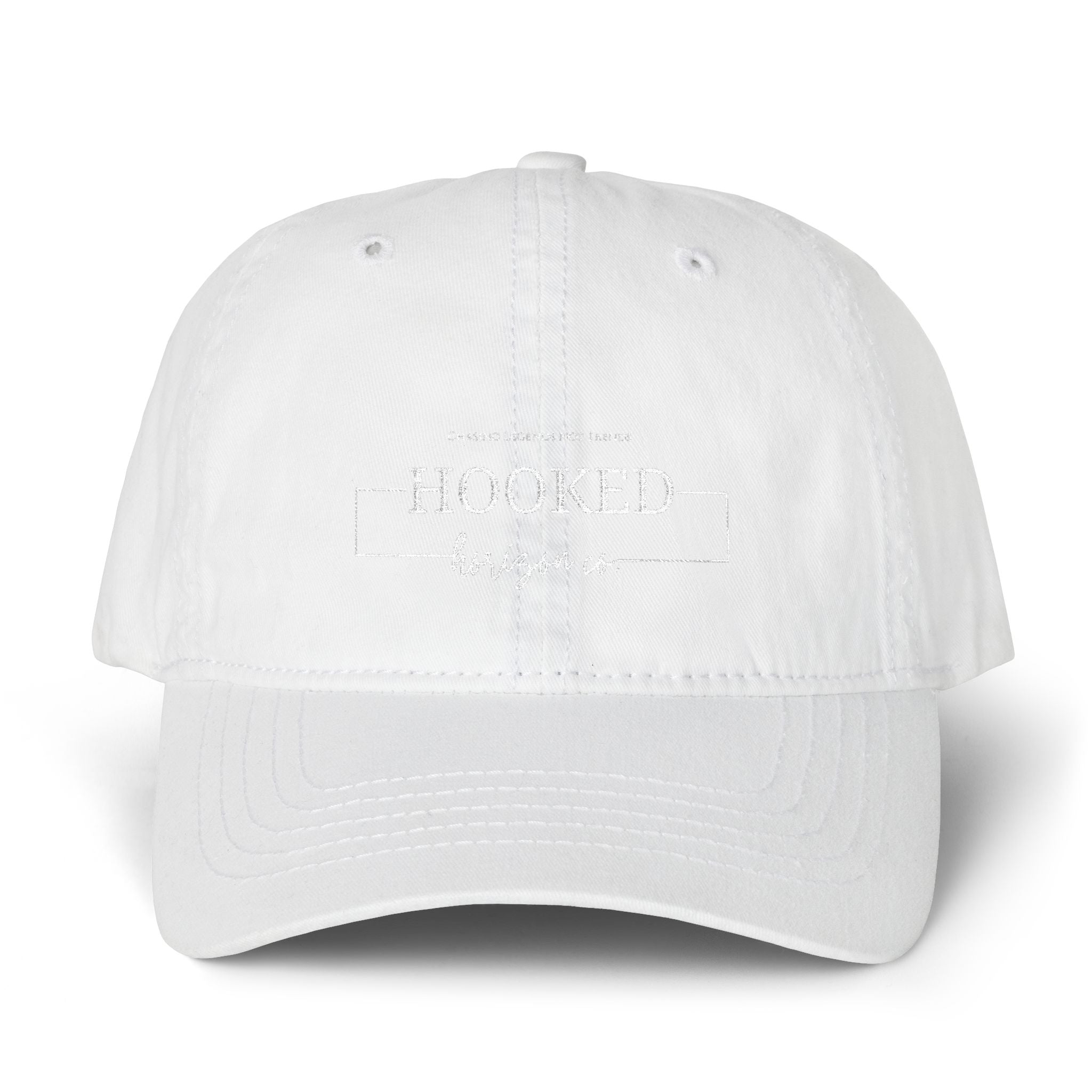 Chasing Legends Not Trends — Hooked Horizon Co. Women's Pigment-Dyed Cap with Fashion Undervisor (Embroidery), Multiple Color/ Lining Variations