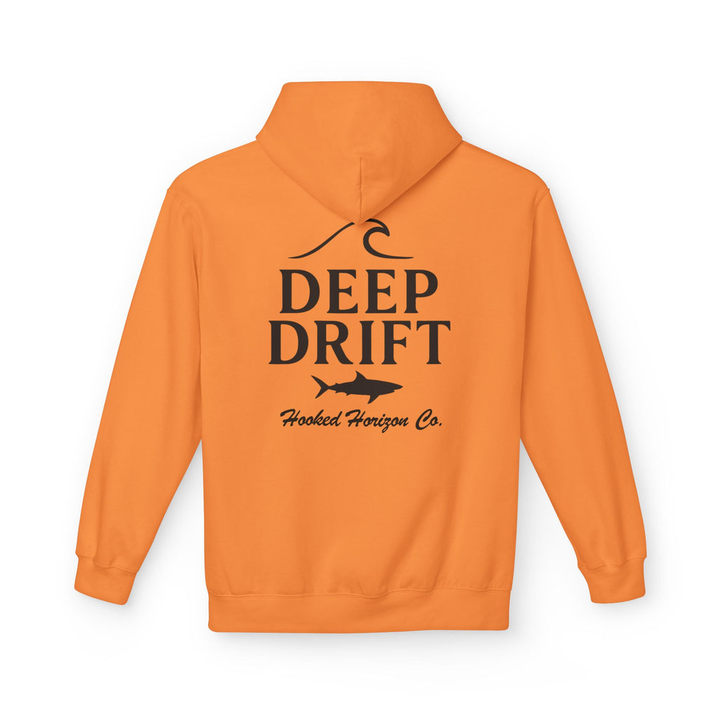 Deep Drift Wave & Shark Fishing Hoodie — Hooked Horizon Co. Pullover, Multiple Color Variations