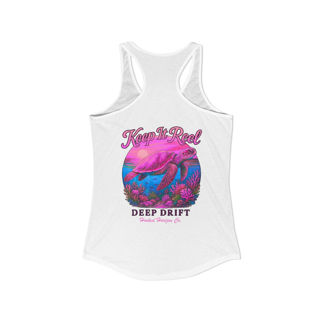 Turtle " Keep It Reel" Deep Drift– Hooked Horizon Co. Gifts for Ocean Lovers, Nautical Fashion, Everyday Comfort, Perfect Gift for Her