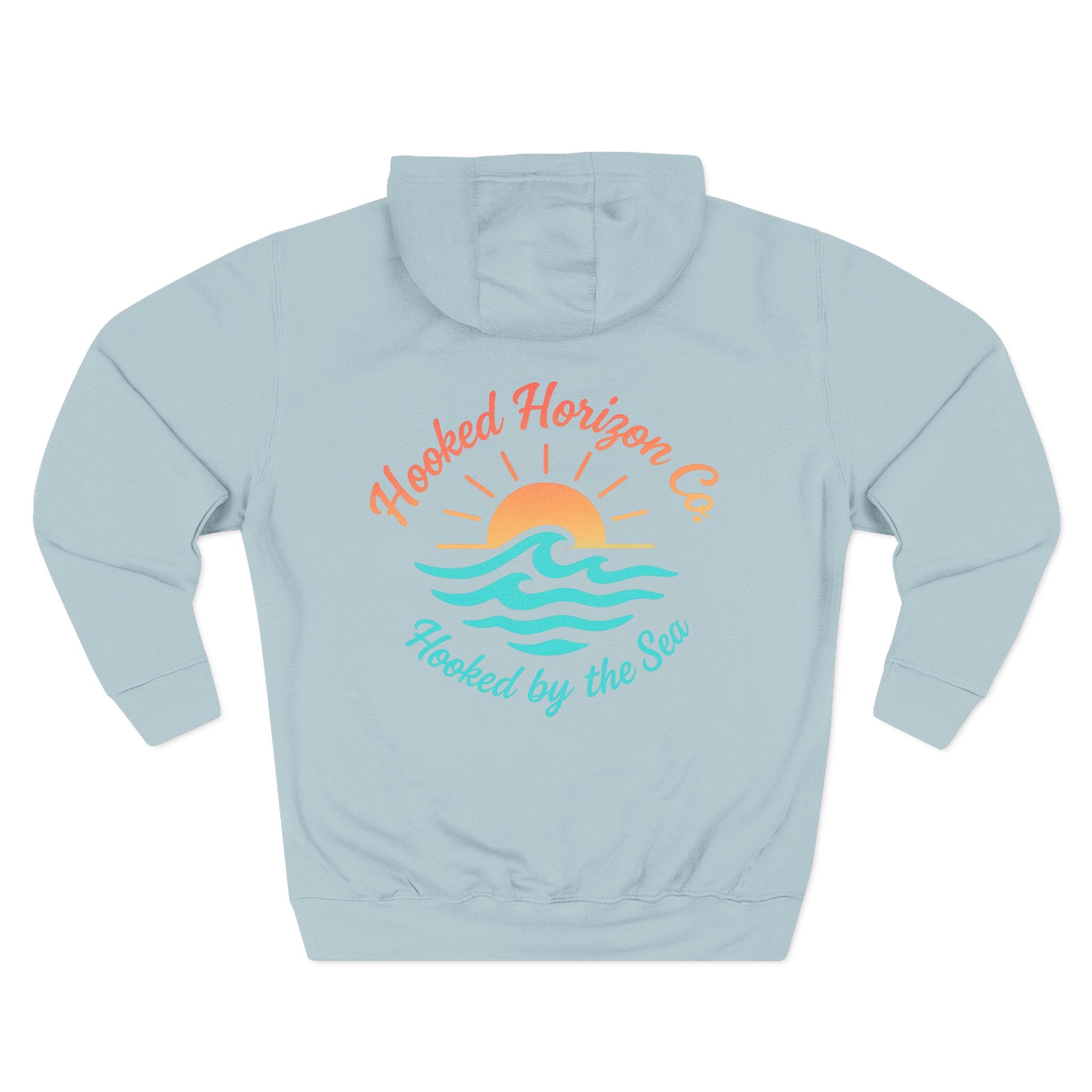 Wave & Sun Deep Drift– "Hooked By The Sea" Hooked Horizon Co. Unisex Hoodie for Ocean Lovers, Nautical Fashion, Cool Weather Gear, Everyday Comfort, Perfect Gift