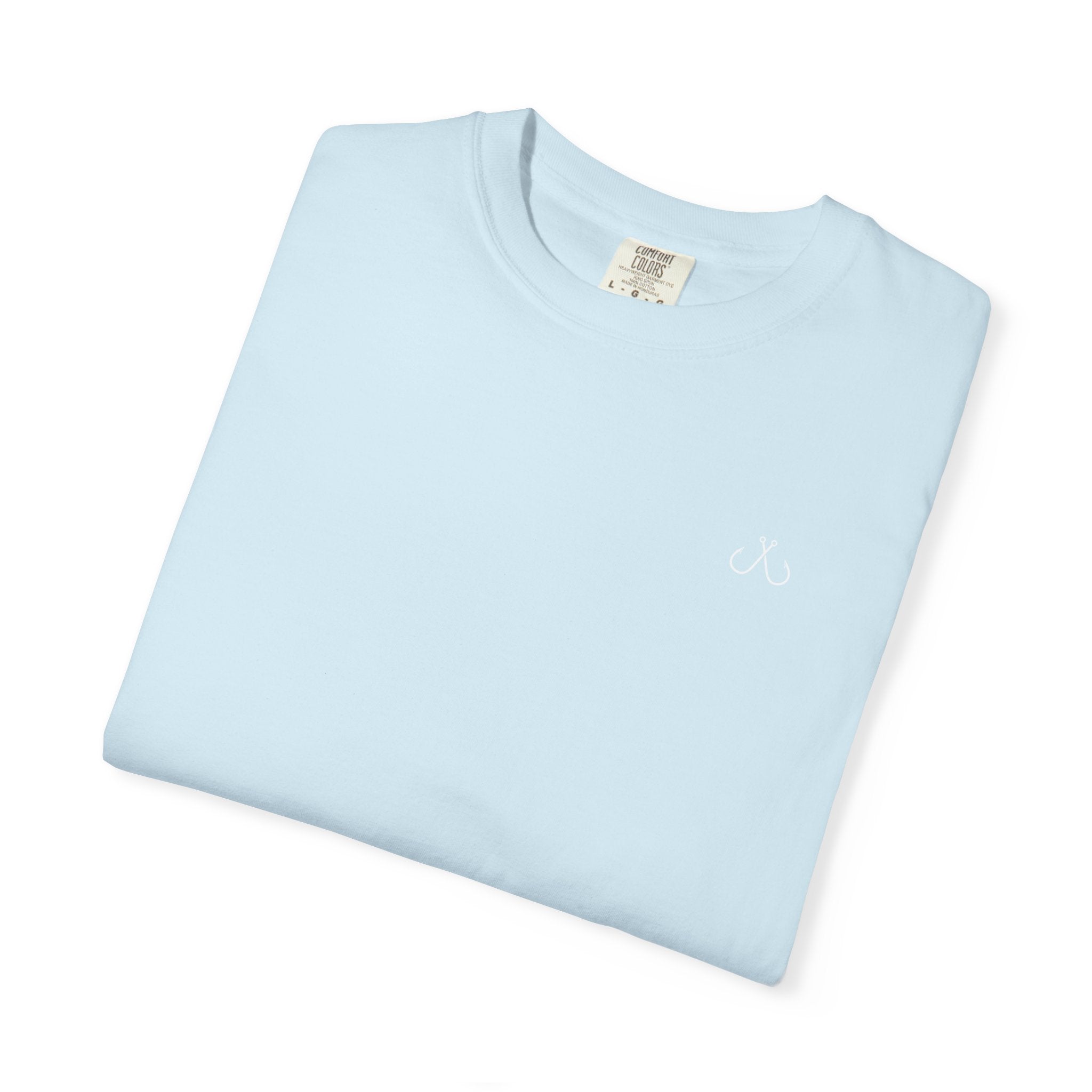 Deep Drift Wave Break Fishing T-Shirt - White Trim Ocean-inspired Fishing Tee for Angler Lovers, Hooked Horizon Co. Tee
