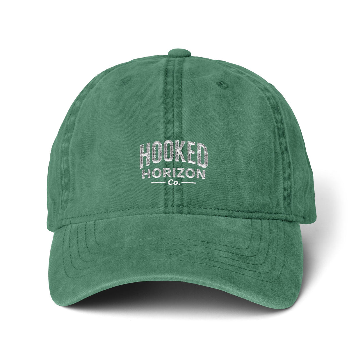 Hooked Horizon Co. — Multiple Color/Lining Variations Women's Pigment-Dyed Cap with Fashion Undervisor (Embroidery)