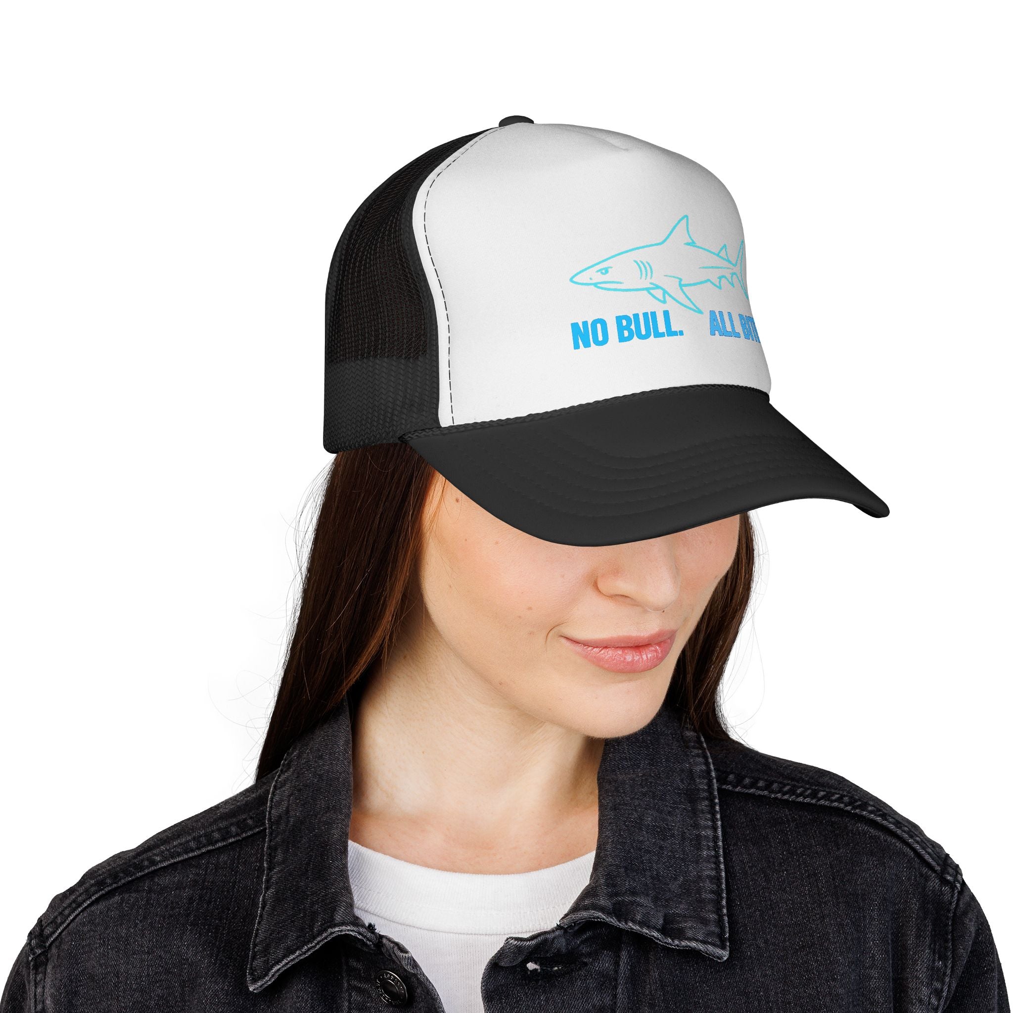 No Bull All Bite Shark Trucker Cap — Fishing & Beach Hat