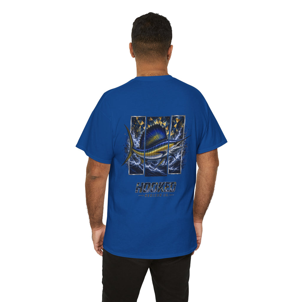 Sail Fish Hooked Horizon Co Tee—Ocean Graphic Tee — "Beloved" Ray Design