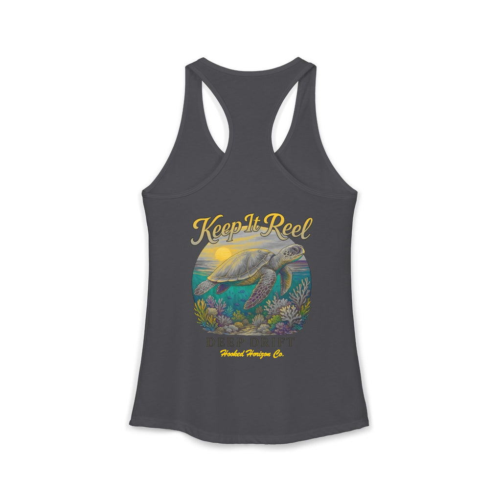 Turtle " Keep It Reel" Deep Drift– Hooked Horizon Co. Gifts for Ocean Lovers, Nautical Fashion, Everyday Comfort, Perfect Gift for Her