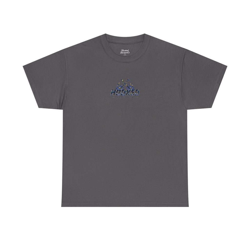 Sail Fish Hooked Horizon Co Tee—Ocean Graphic Tee — "Beloved" Ray Design