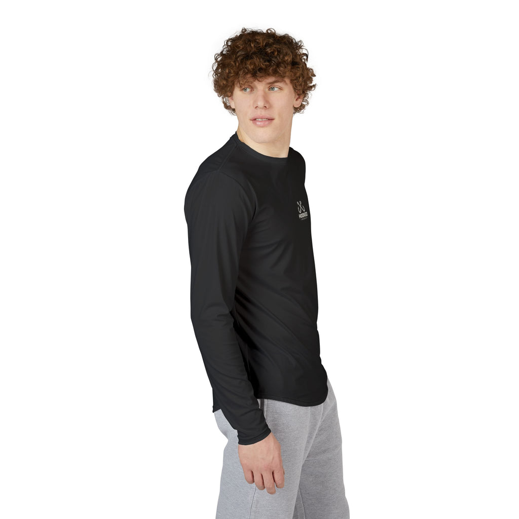 USA Triple Shark Hooked Horizon Co — Men's Long Sleeve UV Shirt — Chasing Legends Not Trends Graphic Performance Tee