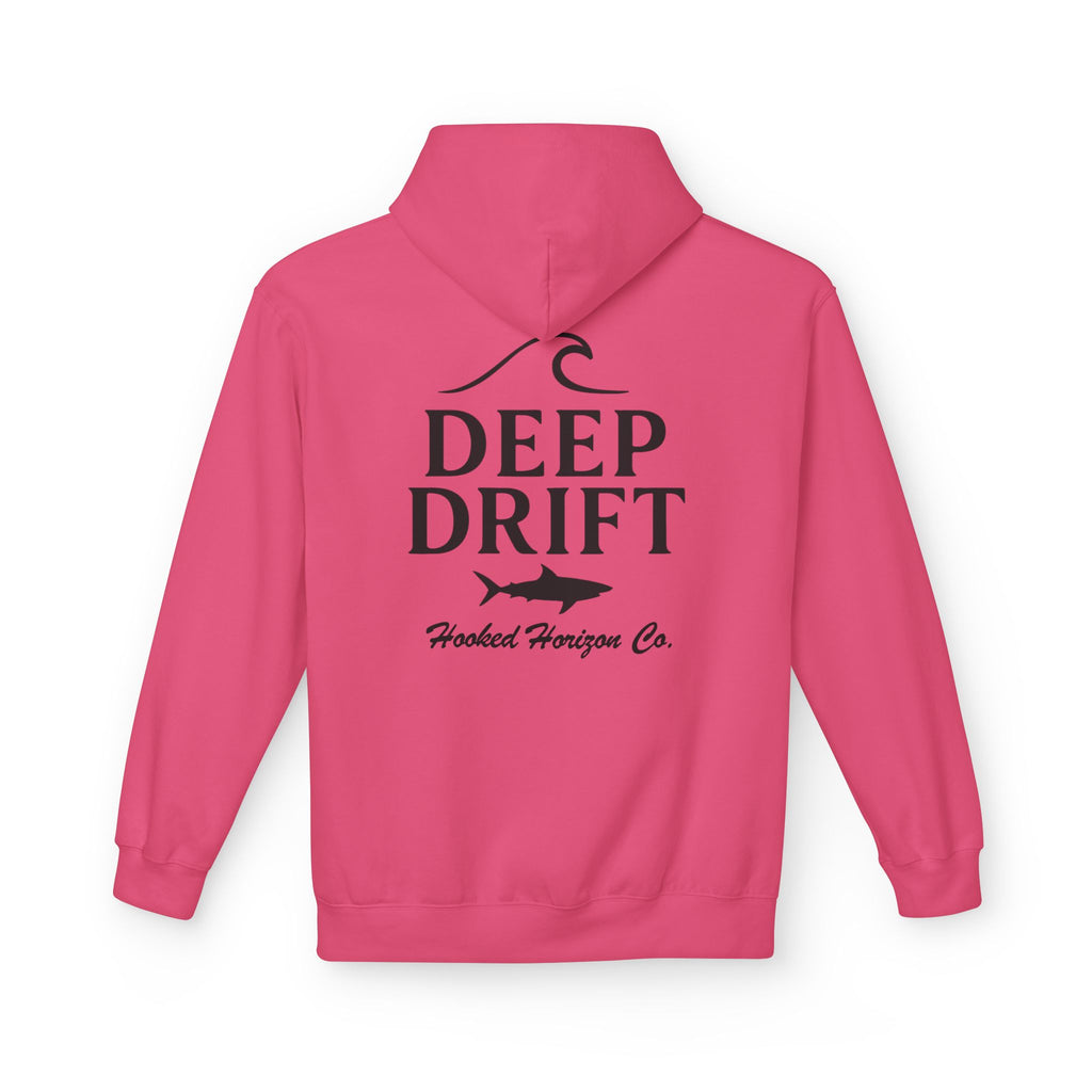 Deep Drift Wave & Shark Fishing Hoodie — Hooked Horizon Co. Pullover, Multiple Color Variations