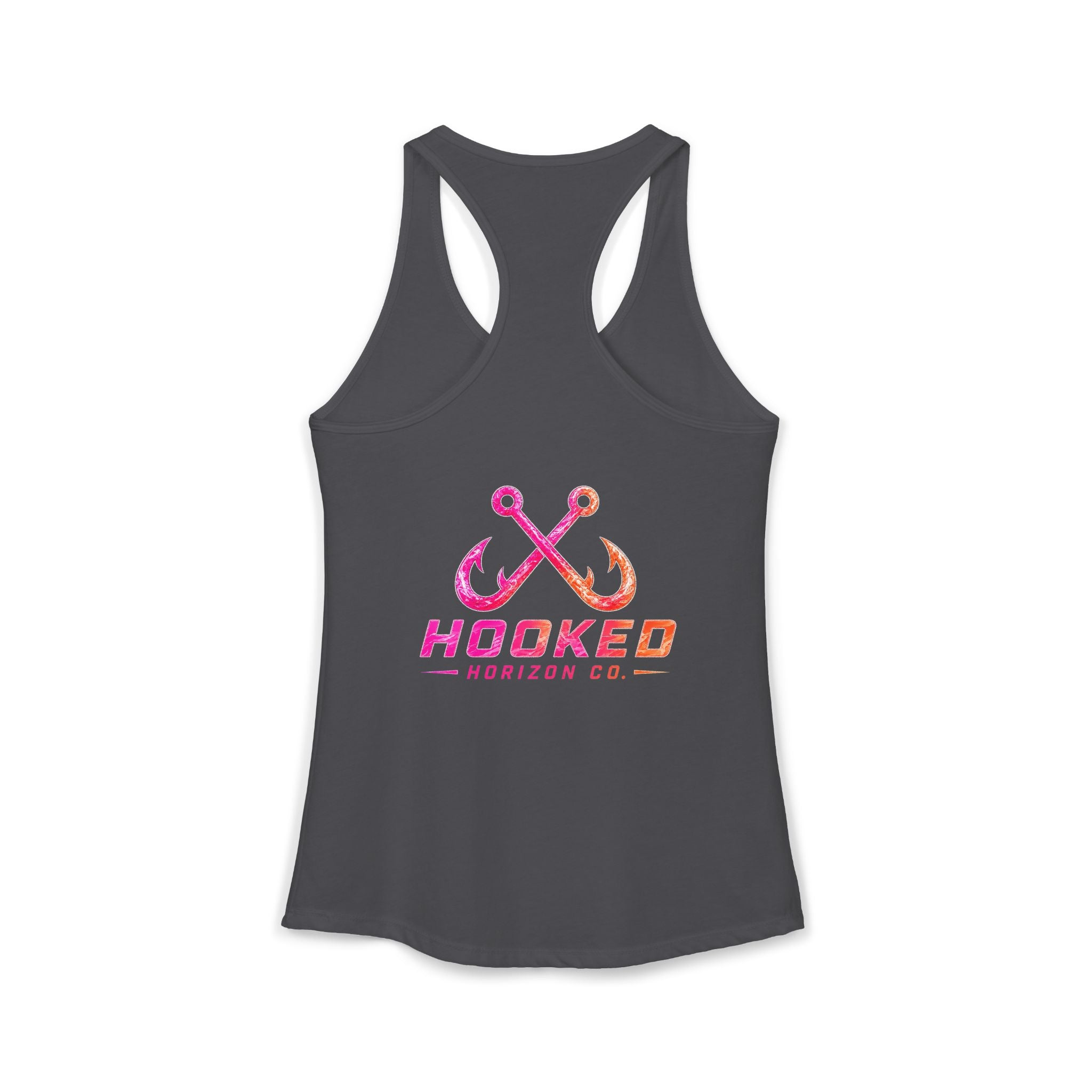 Hot Pink & Peach Hooked Horizon Co.— Soft Women's Ideal Racerback Tank
