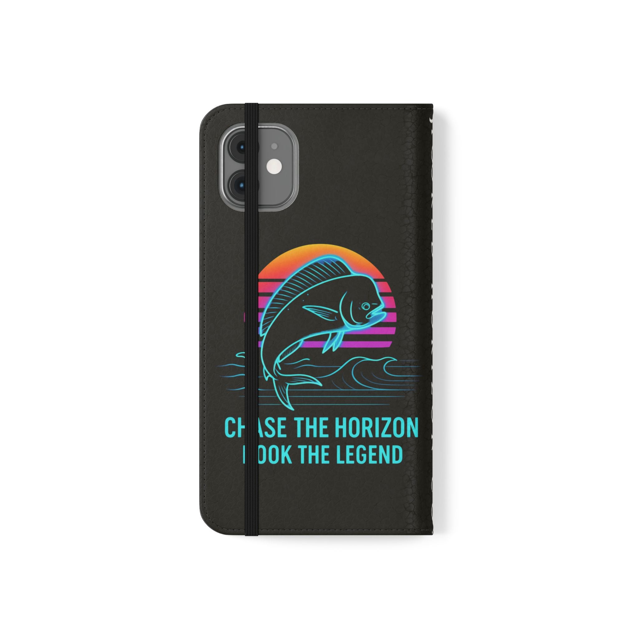 Mahi Mahi Flip Phone Case — Turquoise Water Pattern Wallet Cover